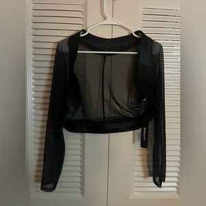 ⭐️ 4 for $20! ⭐️ Allegra K Black Sheer Long Sleeve Shrug